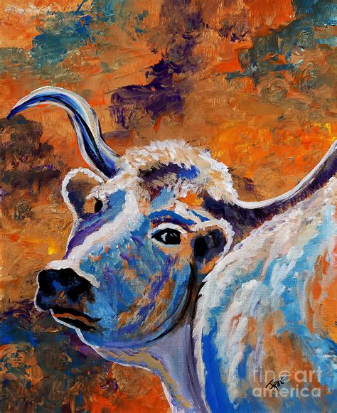 Abstract Cow Art Painting by Janice Rae Pariza