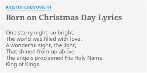 On A Christmas Day Lyrics | Christmas Day