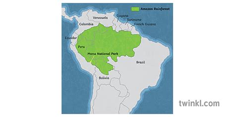 manu national park map amazon rainforest south america geography ks3