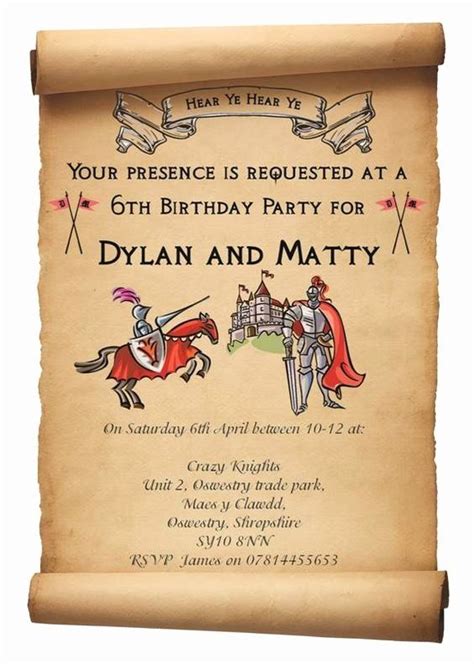 Medieval Party Invitation Wording in 2020 (With images) | Party invite ...