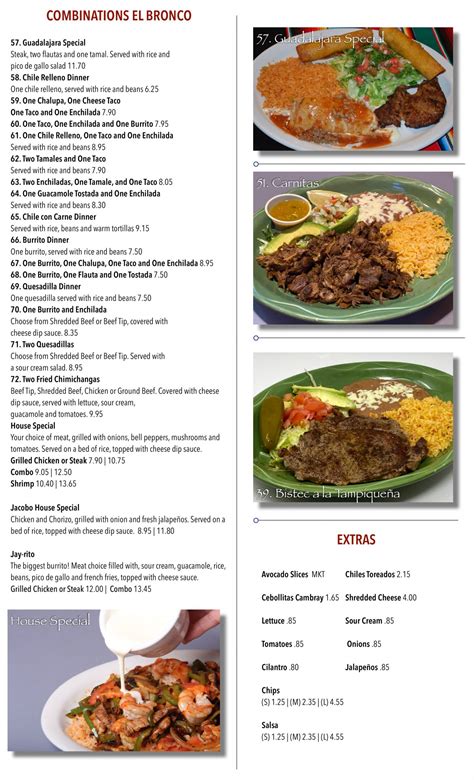 Our Menu - El Bronco