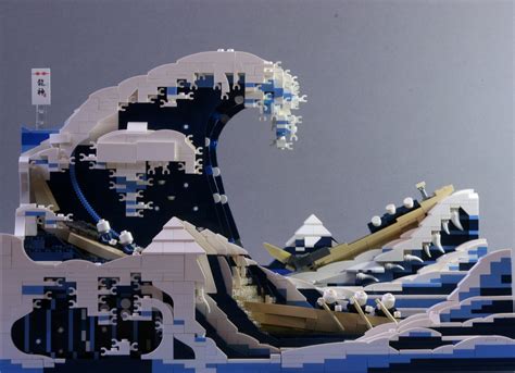 La Grande Vague de Kanagawa, Katsushika Hokusai - HelloBricks