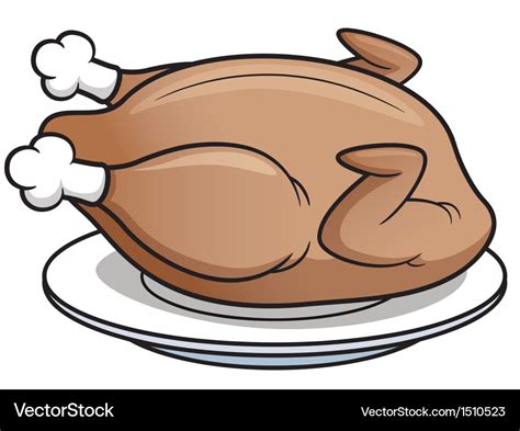 Roast chicken Royalty Free Vector Image - VectorStock