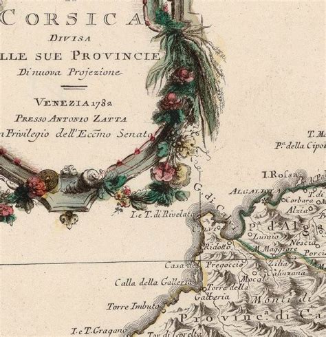 Old Map of Corsica Isle de Corse 1782 Vintage Map Wall Map Print ...