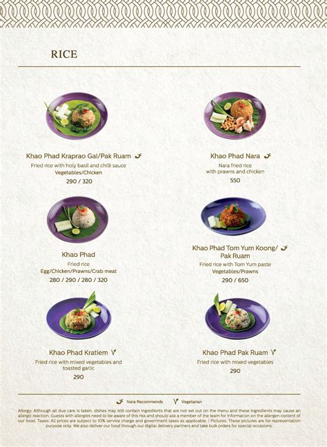 Menu of Nara Thai, Colaba, South Mumbai, Mumbai | EazyDiner