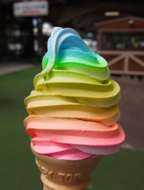 Ice Cream Desserts: rainbow ice cream