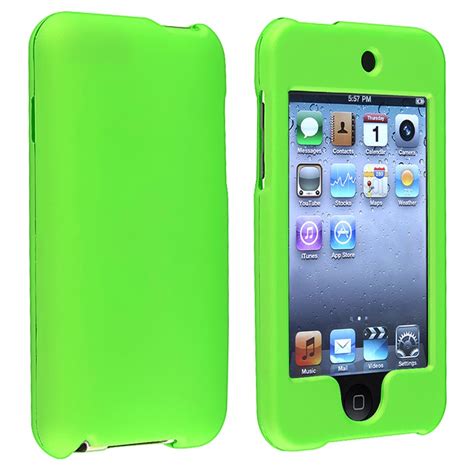 INSTEN Green Rubber Coated iPod Case Cover for Apple iPod Touch 2nd ...