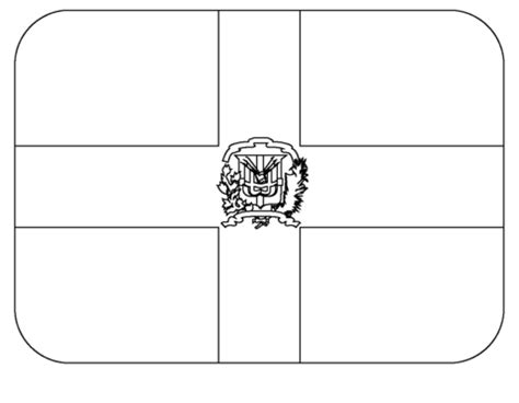 Flag of Dominican Republic Emoji coloring page | Free Printable Coloring Pages