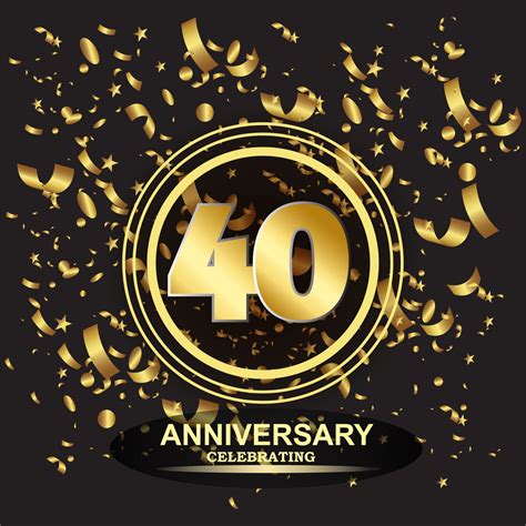 40 year anniversary logo template vector 2100347 Vector Art at Vecteezy