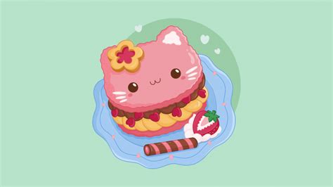 Cute food Wallpaper 4K, Kawaii food, Kawaii cupcake