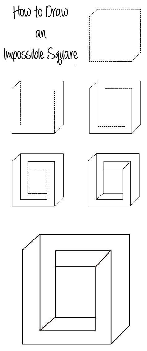 How to Draw an Impossible Square Illusion