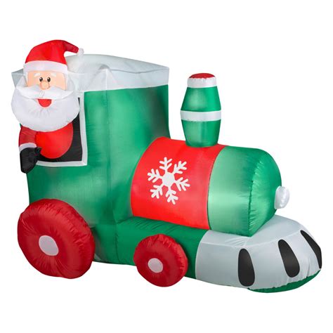 Airblown Inflatables Santa in Train Inflatable - Walmart.com