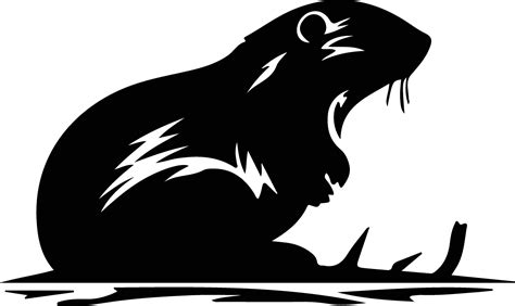 beaver black silhouette 38099835 Vector Art at Vecteezy