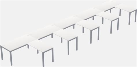 White L-Shaped Office Desk For 5 Persons - Officestock - Modern office furniture, chairs, desks ...