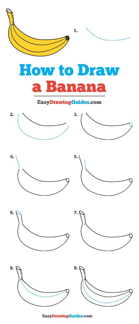 How to Draw a Banana - Really Easy Drawing Tutorial