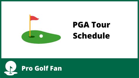 PGA Tour Schedule 2023 - Dates, Locations & Golf Courses