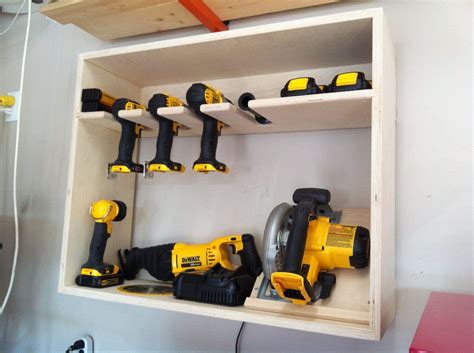 Cordless power tool storage station | Tool storage diy, Power tool ...