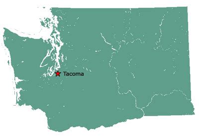 Washington Map Tacoma