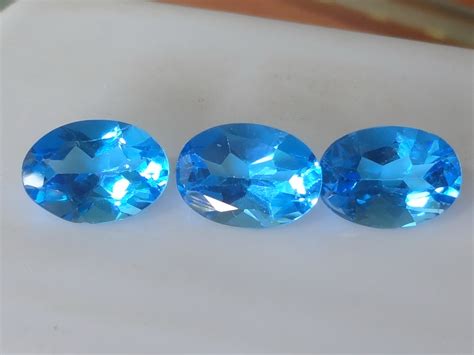 Calibrated Pair of Swiss Blue Topaz