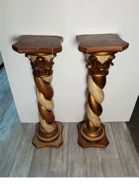 Decorative Wood Pedestals | Shelly Lighting