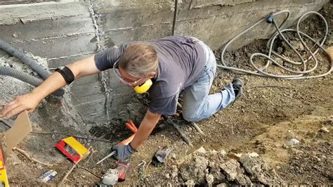 Repairing Leaky Basement Wall Crack With Sika Injection Grout From Home ...