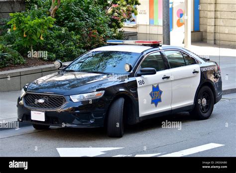 Police Ford Interceptor Sedan car, San Francisco, California, USA ...