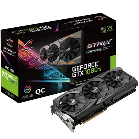 Placa de vídeo - NVIDIA GeForce GTX 1080 TI (11GB / PCI-E) - Asus ROG ...