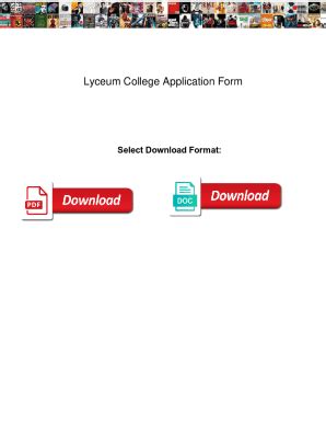 Fillable Online Lyceum College Application Form. Lyceum College Application Form screen Fax ...