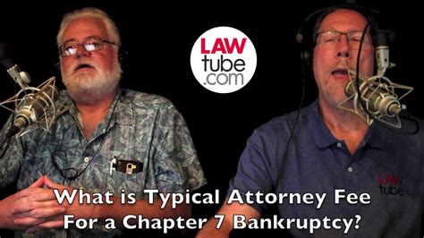 How much is the attorney fee for a chapter 7 bankruptcy? - YouTube