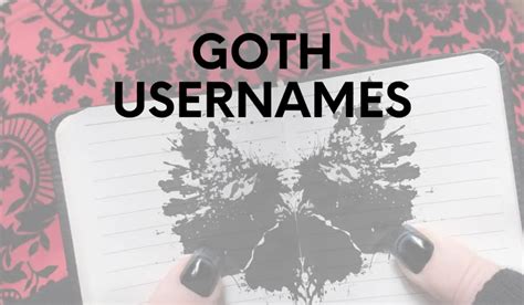 500+ Goth Usernames: Best Goth Username Ideas