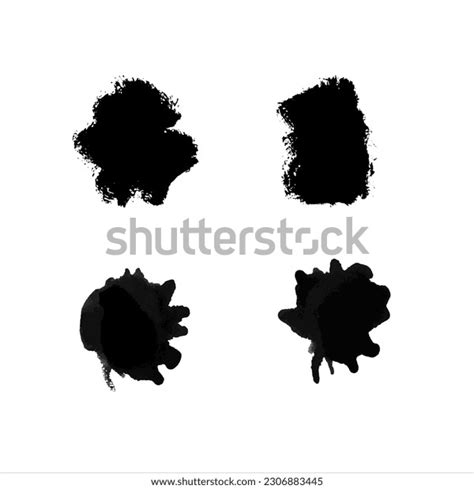 Black Ink Paint Stroke Texture Background Stock Vector (Royalty Free ...