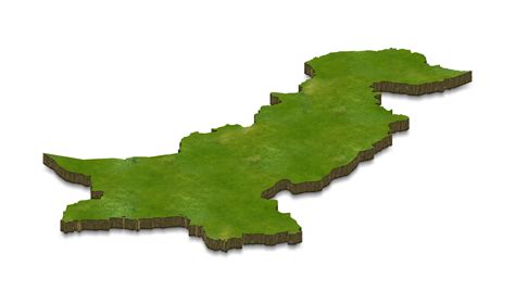 3D map illustration of Pakistan 12375198 PNG