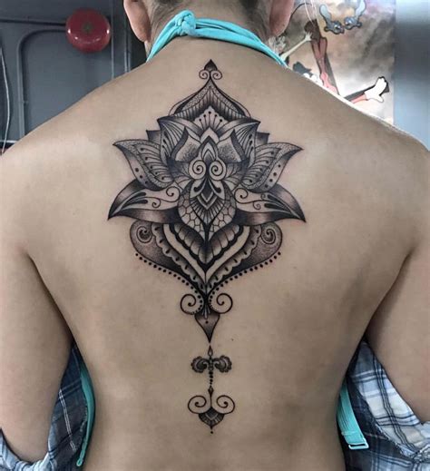 Lotus Mandala Back Tattoo | Tattoo designs for women, Mandala tattoo design, Lotus tattoo design