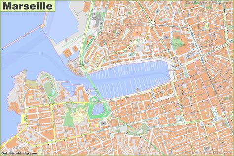 Detailed Map of Marseille City Centre - Ontheworldmap.com