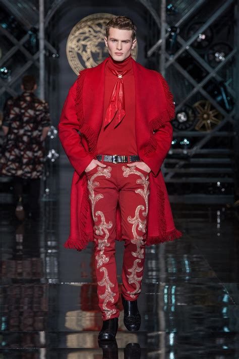 Looks Like Liberace Has Gone Country! Versace Men's Wear Autumn Winter 14/15 fashion show - # ...