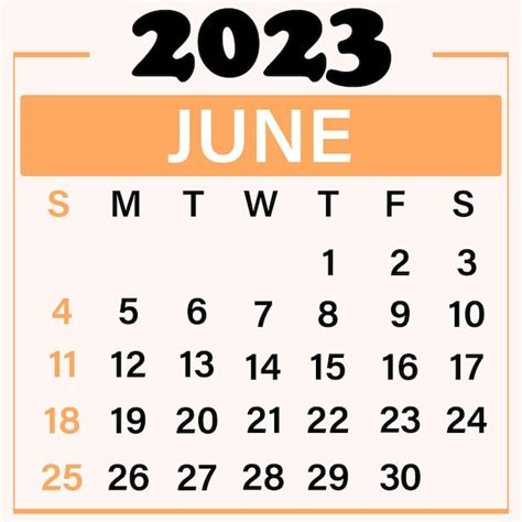 Premium Vector | June 2023 Calendar template illustration