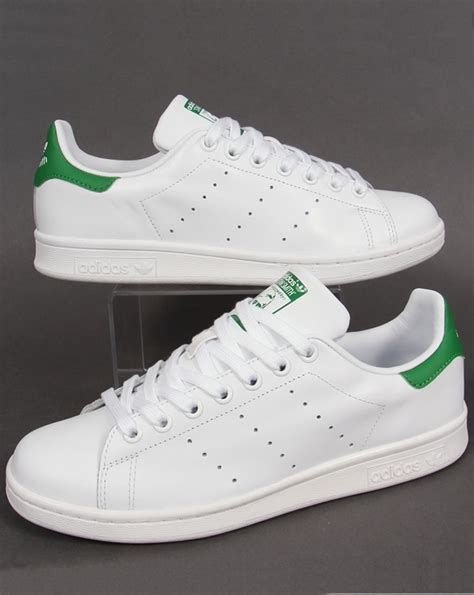 Adidas Stan Smith Trainers White/Green,originals,shoes,tennis,leather