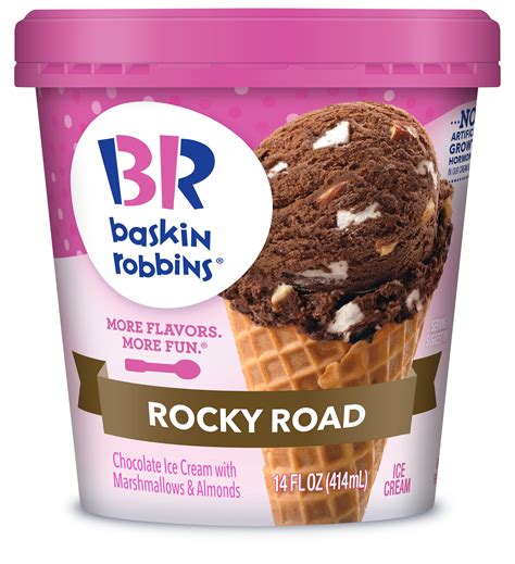 Baskin-Robbins Rocky Road Ice Cream, 14 fl oz cup - Walmart.com