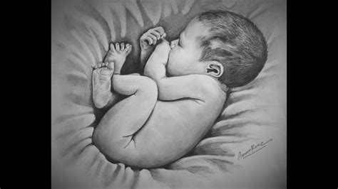 Cute Baby Pencil Drawing / pencil Drawing of sleeping Baby 👶 #Pencil Drawing. YouTube ️ - YouTube