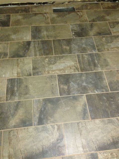 Marazzi Vesale Stone Rust 10x20 with Lt Chocolate Grout | Floor installation, Custom floor, Flooring