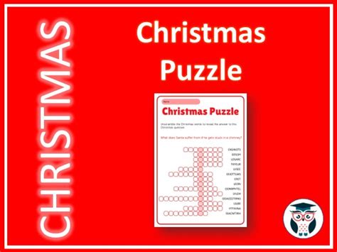 Christmas Puzzle - An Acrostic & Word Jumble Puzzle | Teaching Resources