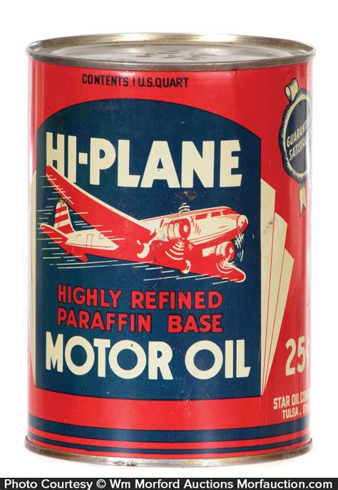 Antique Advertising | Hi-Plane Motor Oil Can • Antique Advertising