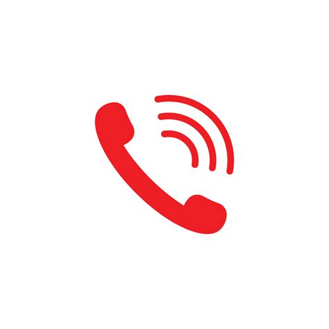 eps10 red vector phone call or telephone abstract icon isolated on ...