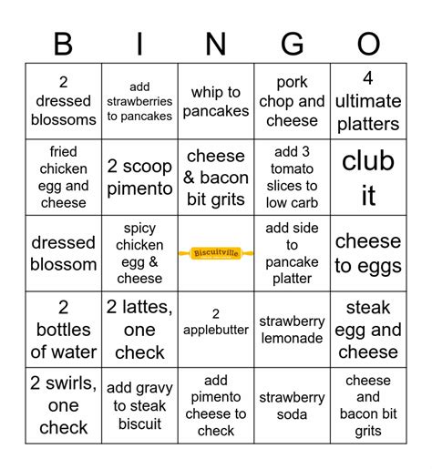 Biscuit Bingo Card