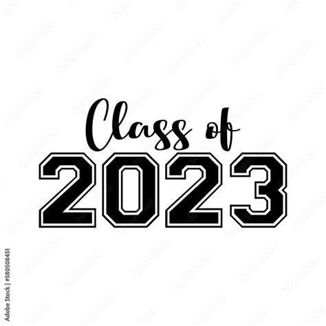 Class of 2023 Vector Design on White Background Stock Vector | Adobe Stock