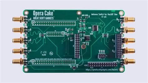 The Opera Cake Stackable Antenna and Filter Switch for HackRF One by Great Scott Gadgets ...