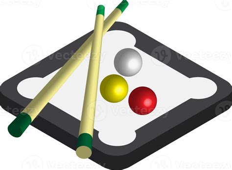 snooker illustration in 3D isometric style 14376026 PNG