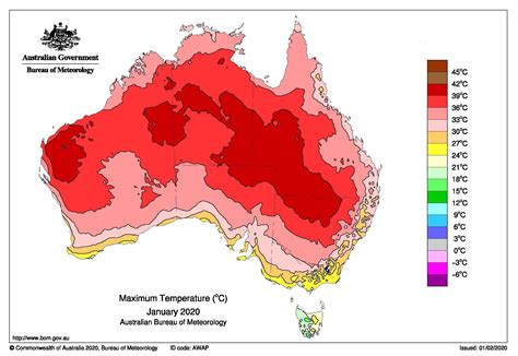 Australia maximum temperature, January 2020 in 2020 | Australia map, Australia, Temperatures