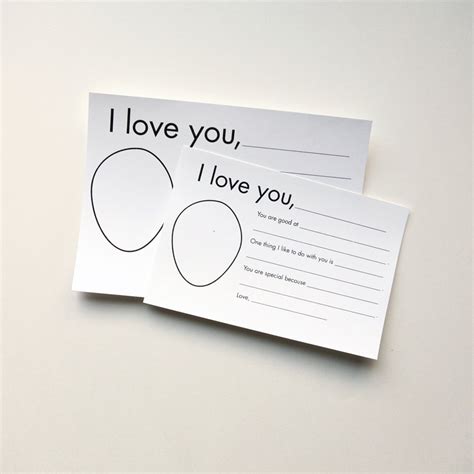 I Love You Card Printable Cards Personalized Gift Kids Cards Valentine ...