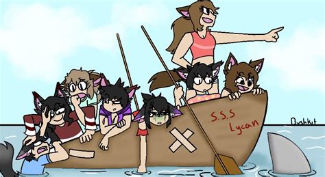 The entire Lycan family on a boat to starlight. Ya got the children ...